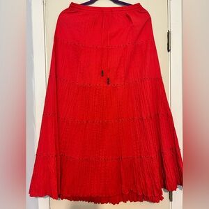 Choices Vibrant Red Maxi Skirt